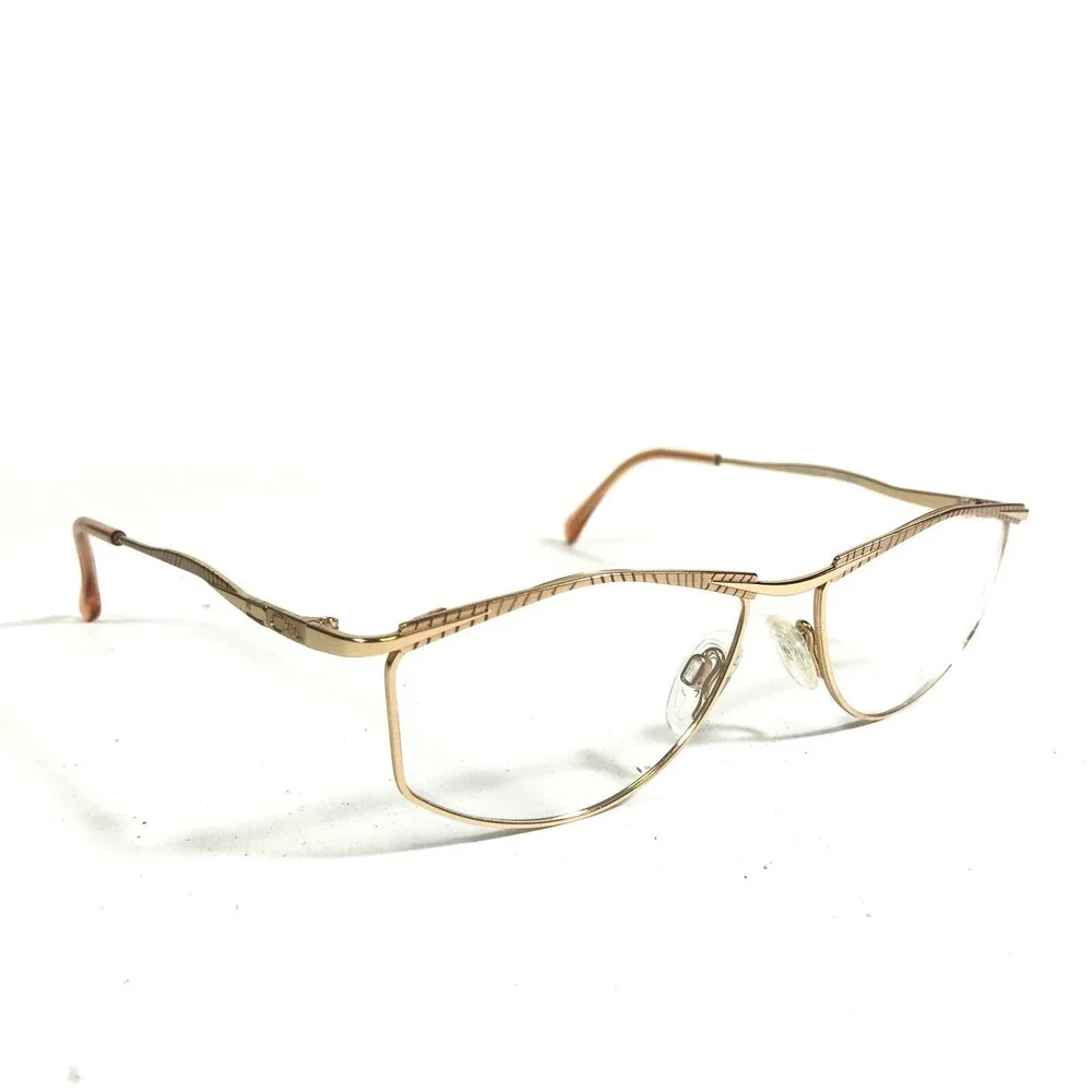 Cazal Eyeglasses Frames MOD 121 Col.840 Gold Geometric Full Wire Rim 55-16-135